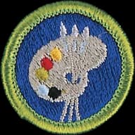 Art merit badge emblem