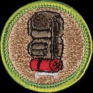 Backpacking merit badge emblem