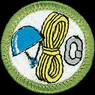 Climbing merit badge emblem
