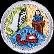 Communication merit badge emblem
