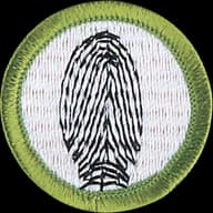 Fingerprinting merit badge emblem
