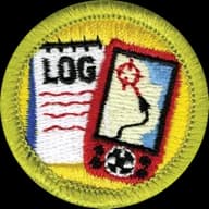 Geocaching merit badge emblem