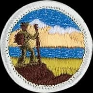 Hiking merit badge emblem