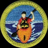 Kayaking merit badge emblem
