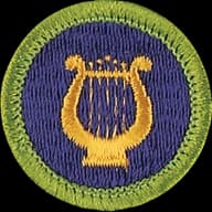 Music merit badge emblem