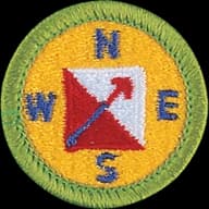 Orienteering merit badge emblem