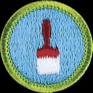 Painting merit badge emblem