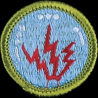 Radio merit badge emblem