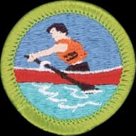 Rowing merit badge emblem
