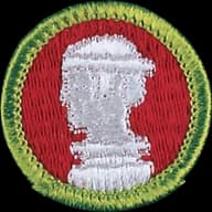 Sculpture merit badge emblem