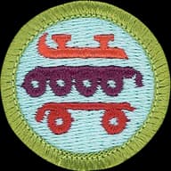 Skating merit badge emblem