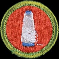 Textile merit badge emblem