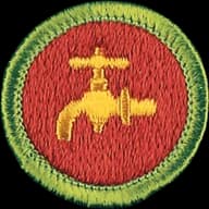 Plumbing merit badge emblem