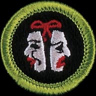 Theater merit badge emblem